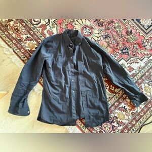 Uniqlo Navy Blue Casual Button Down Shirt like new!!
